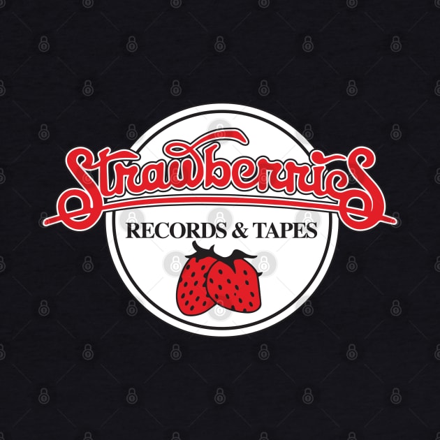 Strawberries Records & Tapes by Chewbaccadoll